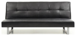 Sofa Bed, White, Black