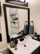 Meade Framed Wall Mirror, Ebony Bronze, 36"x54"