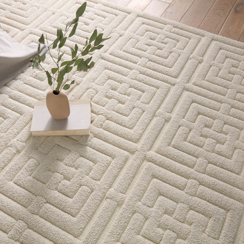 Jaipur Living Marvelle Geometric Cream Area Rug 5'3"X7'6"