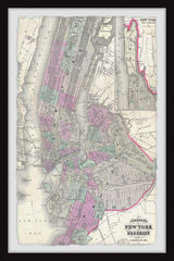 "New York Plan" Framed Painting Print, 16x24