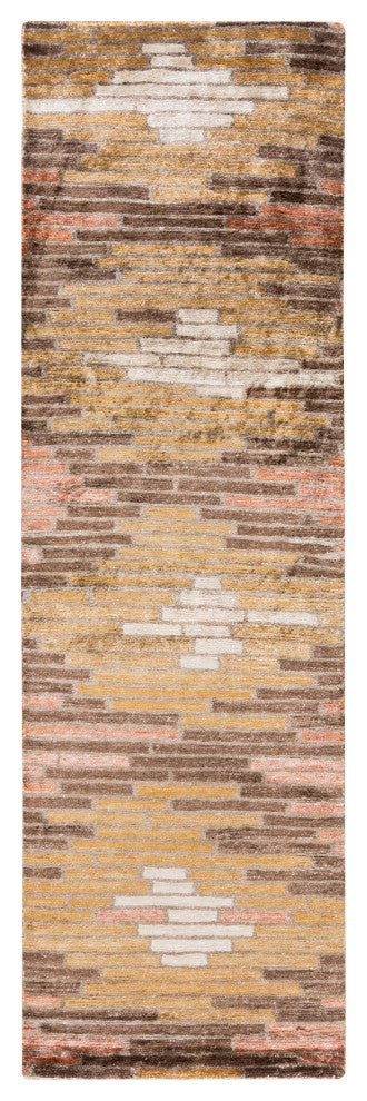Surya Platinum PLAT-9012 5'x8' Rug, Rust/Camel/Dark Brown/Taupe
