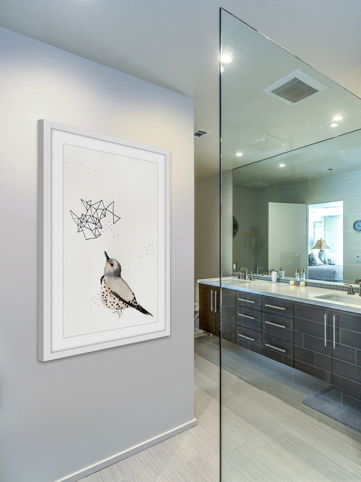 Marmont Hill, "Northern Flicker" by Christine Lindstrom Framed Painting, 16x24