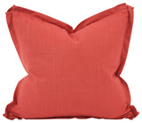 Howard Elliott Davida Kay Linen Slub Poppy 20" x 20" Pillow - Down Insert