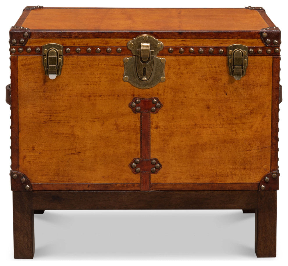 English Campaign Decorative Box on Stand