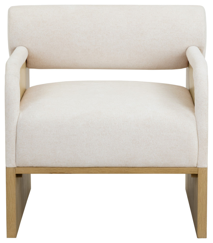 Coburn Lounge Chair, Rustic Oak, Eclipse White