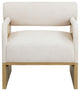 Coburn Lounge Chair, Rustic Oak, Eclipse White