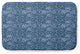 Blue Rectangular Floral Tangle Pet Feeding Mat for Dogs or Cats