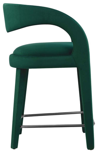 Howkin Counter Stool Performance Velvet, Set of 2, Green