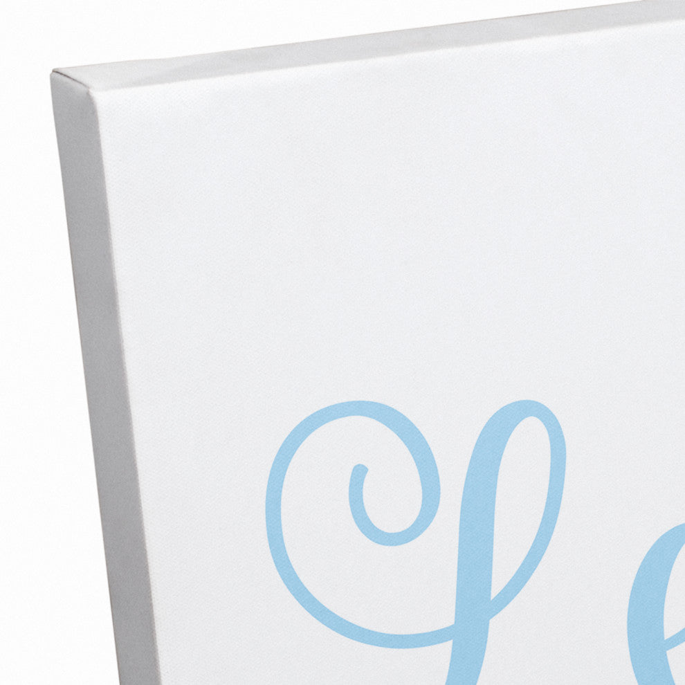 Let Them Be Little 12"x36" Canvas Wall Art, Blue