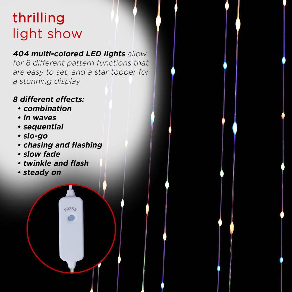 Large Tower Christmas Tree with Multi-Functional LED Lights