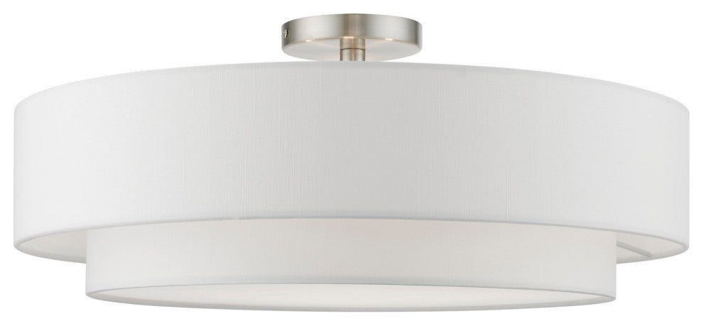 Meridian 4 Light Brushed Nickel Semi-Flush Mount