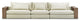 Soriano Wooden Arm 157 Inch Long Sofa - Beige
