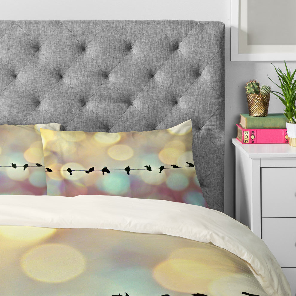 Deny Designs Shannon Clark Birds And Bokeh Pillowcase