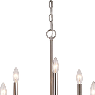Harris 27.5" 9 Light Chandelier Satin Nickel