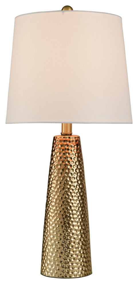 Christy Table Lamp - Golden Copper - Brussels White