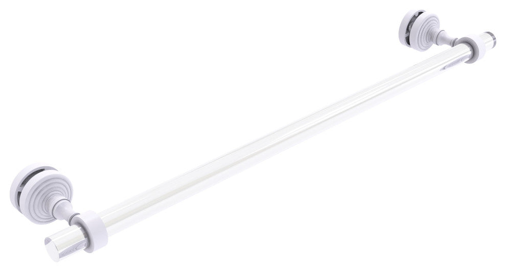 Pacific Grove 24" Shower Door Towel Bar, Matte White
