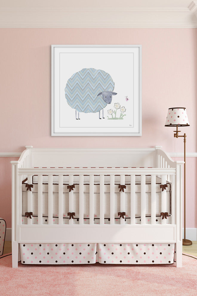 "Quality Wool" Framed Painting Print, 18"x18"