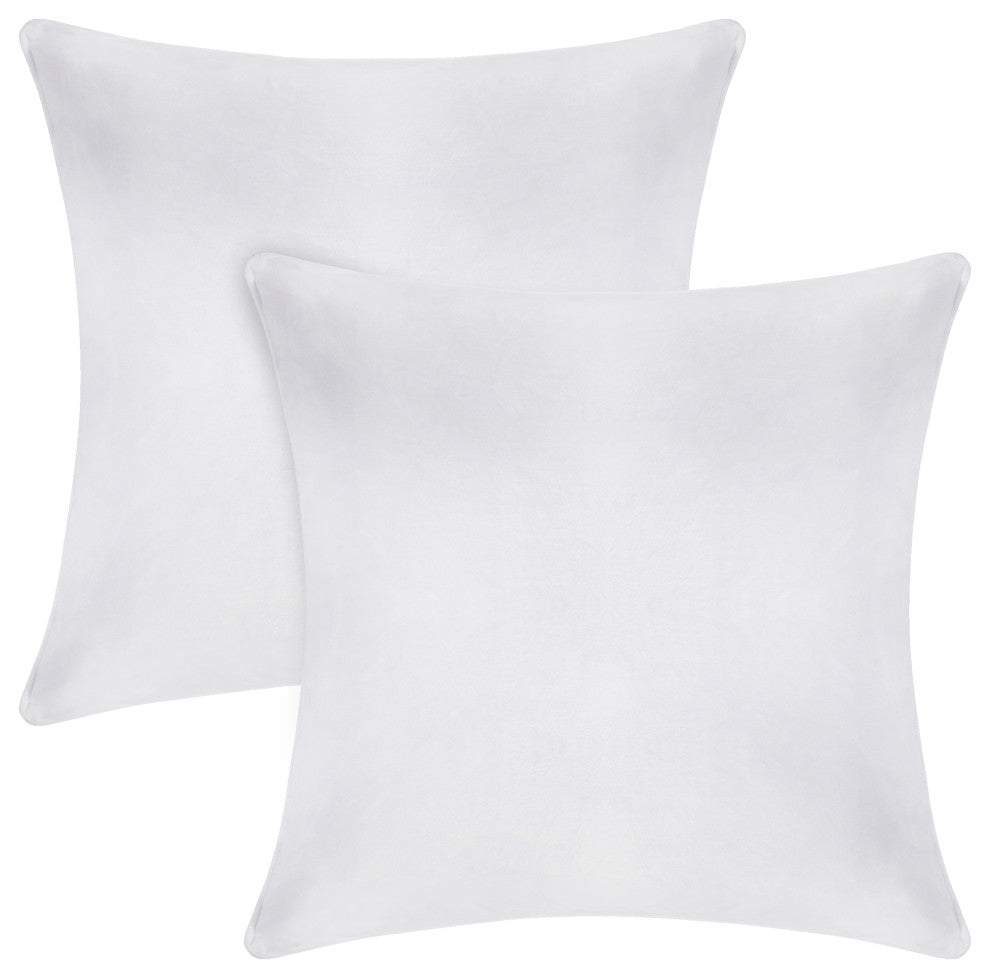 A1HC Soft Velvet Pillow Covers, YKK Zipper, Set of 2, White, 22"x22"
