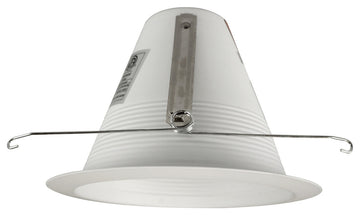 6 in. Airtight Recessed Cone Baffle Trim, Fits 6 inch Housings, White, Dry Location Rated