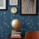 Leaves Peel and Stick Vinyl Wallpaper, Navy, 24" X 60"