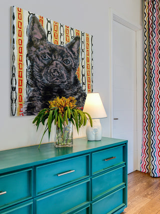 "Australian Kelpie" Painting Print on Wrapped Canvas, 48"x48"