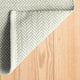 Dash & Albert Herringbone Ocean Handwoven Cotton Rug, Green, 2' x 3'