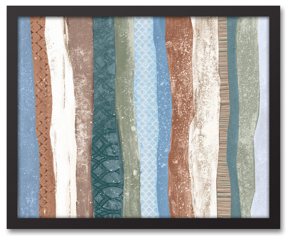 Ocean Patterns 16x20 Black Framed Canvas