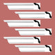 Cornice White Urethane Fredricksburg Simple Design 6 Pieces Totaling 576" Length