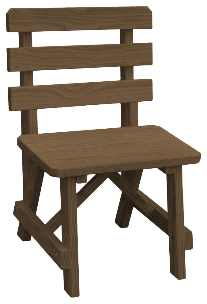 Traditional Cedar Backed Bench, Mushroom Stain, 2 Foot
