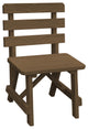 Traditional Cedar Backed Bench, Mushroom Stain, 2 Foot