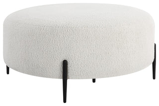 Uttermost Arles Large Plush White Ottoman