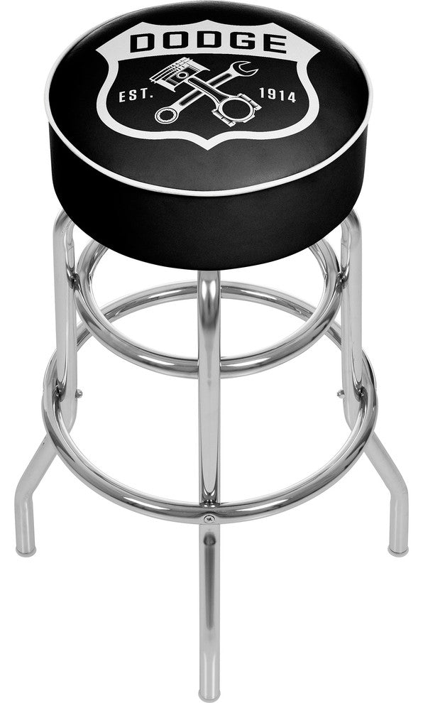 Dodge Garage Padded Swivel Bar Stool