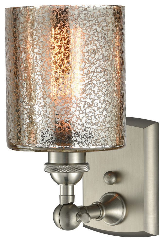 Cobbleskill 4-Light LED Sconce, Brushed Satin Nickel, Glass: Mercury