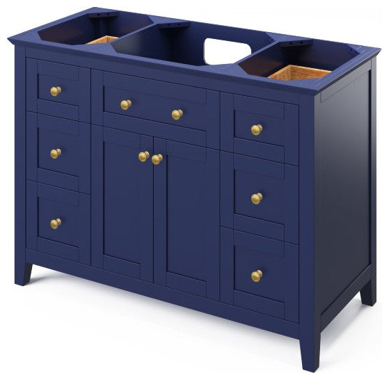 Chatham Traditional 48" Hale Blue Single Undermount Sink Vanity With Quartz Top