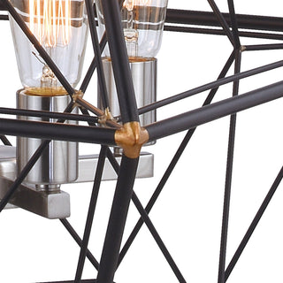 Bartlett 24" 4 Light Pendant Oil Rubbed Bronze with Satin Nickel