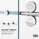 VIGO Elan 48" to 52" W x 74" H Frameless Sliding Shower Door, Chrome, Clear Glass