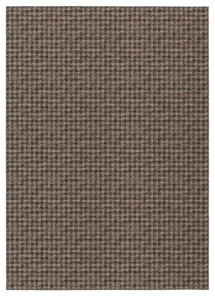 Indoor/Outdoor Hinton HN1 Chocolate Machine Washable 9' x 12' Rug