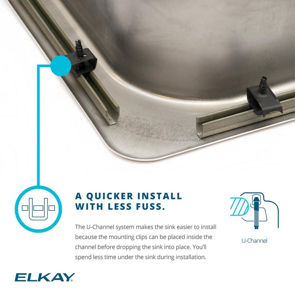 LRAD292265PD4 Lustertone Classic Stainless Steel 29" ADA Sink with Perfect Drain