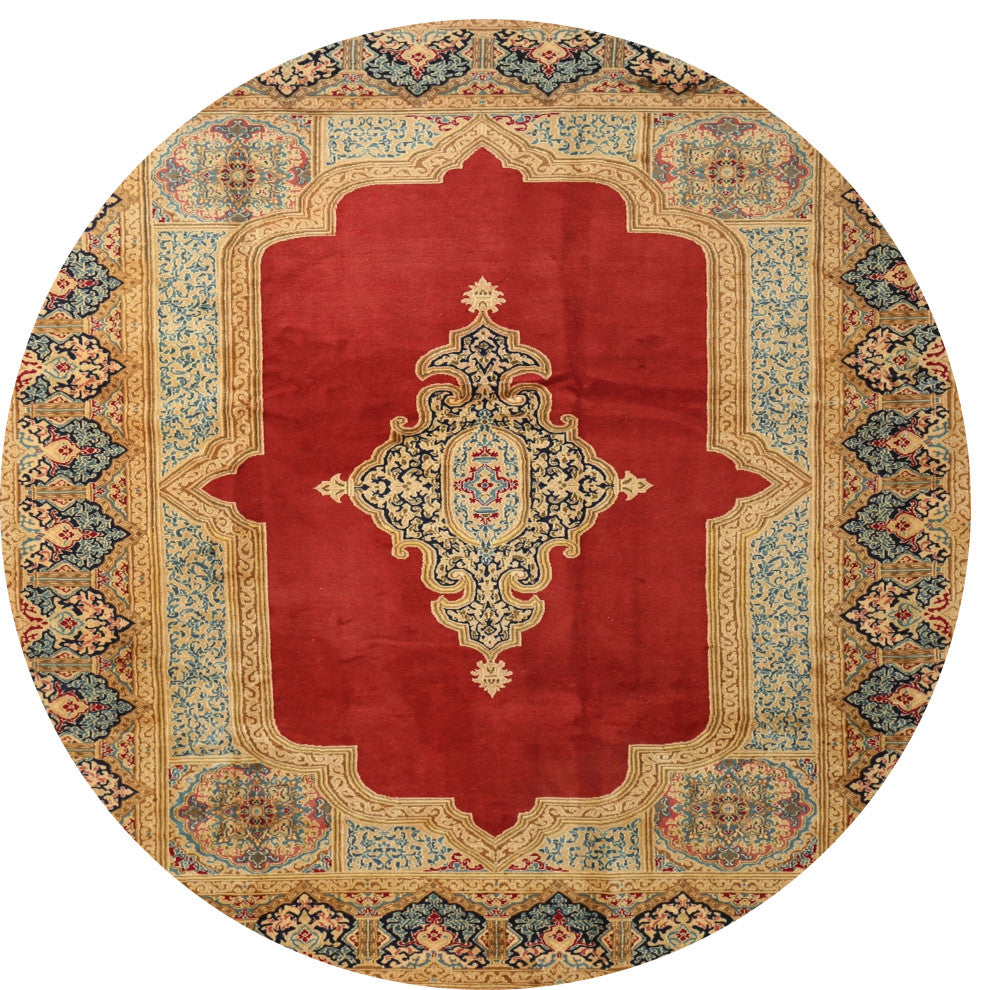 Ahgly Company Indoor Round Traditional Area Rugs, 4' Round