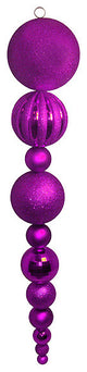Commercial Sized Shatterproof Christmas Ball Finial Ornament, Purple, 55"