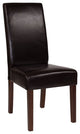 Greenwich Series Brown Leather Parsons Chair