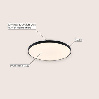 Astrid 21.25" 1-Light Modern Minimalist Iron Circle Integrated LED Flush Mount