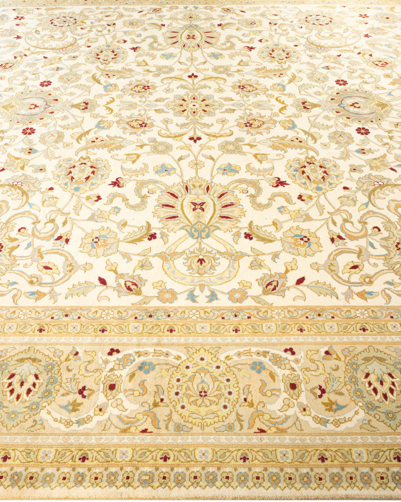 Kalyan, One-of-a-Kind Hand-Knotted Area Rug Ivory, 9'2"x12'5"