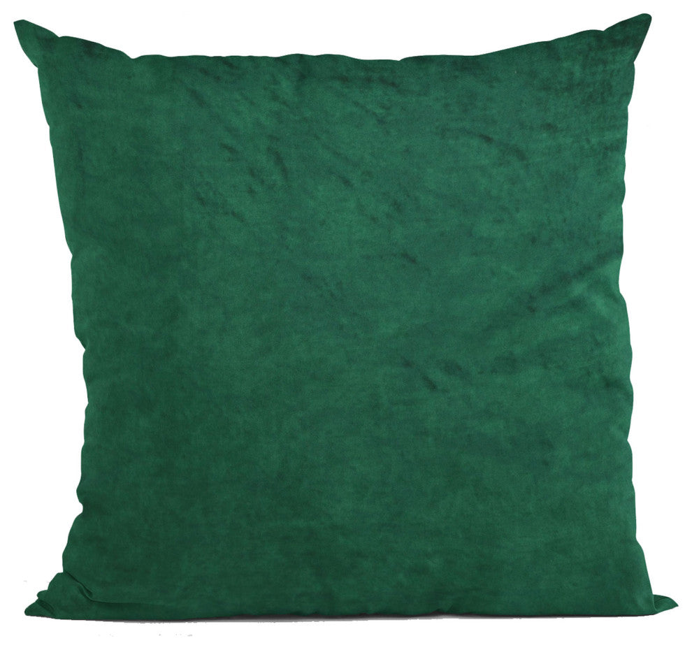 Emerald Lux Velvet Shiny Velvet Luxury Throw Pillow, Double sided 24"x24"