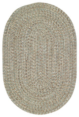 Sea Pottery Braided Oval Rug, Caribbean, 9'2"x13'2"