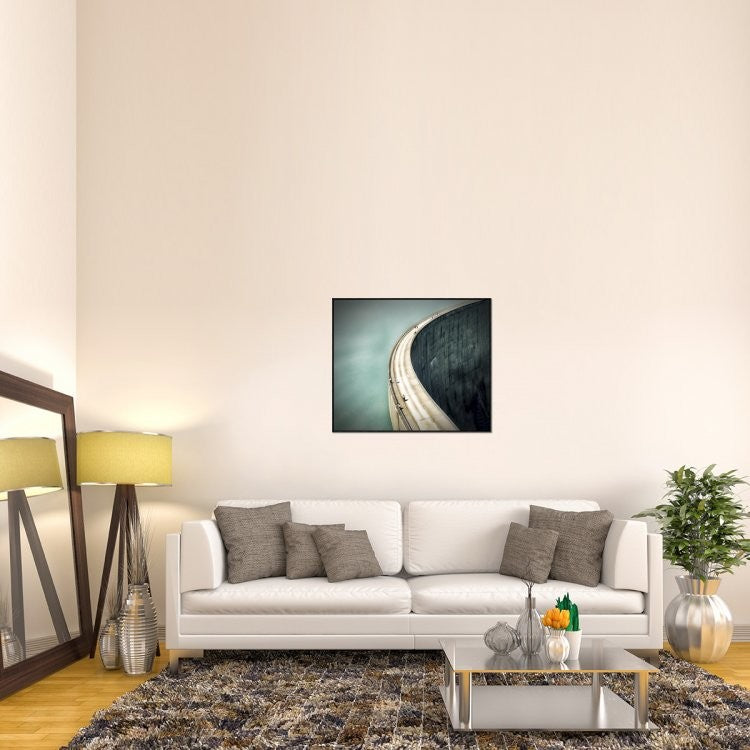 "The Dam" Framed Canvas Giclee by Anna Cseresnjes, 37x31"