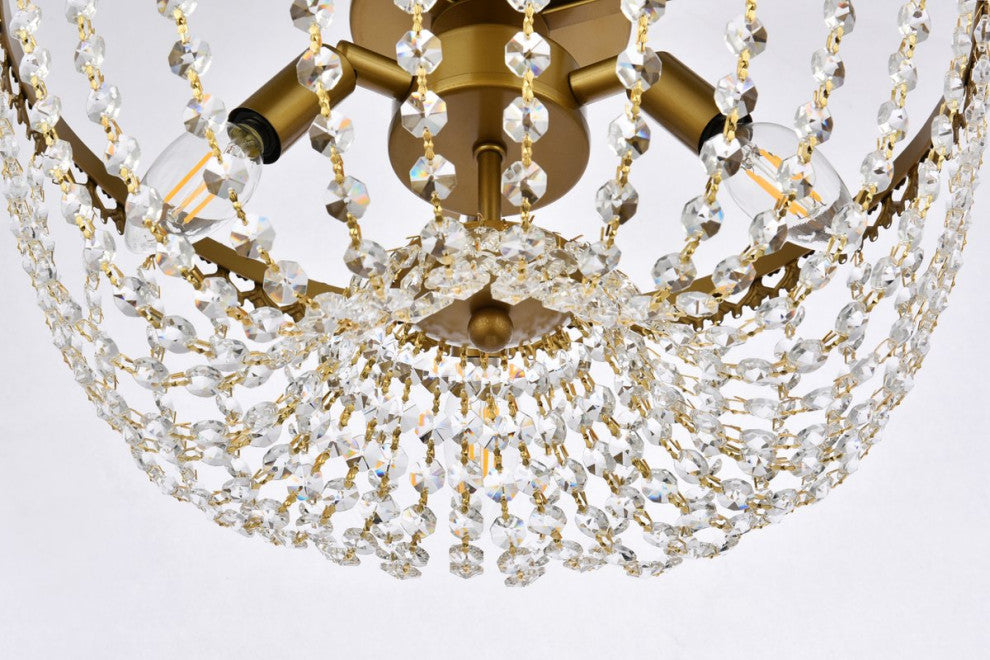Kaine 16" Flush Mount, Brass