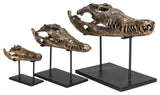 Brass Alligator On Stand, Small