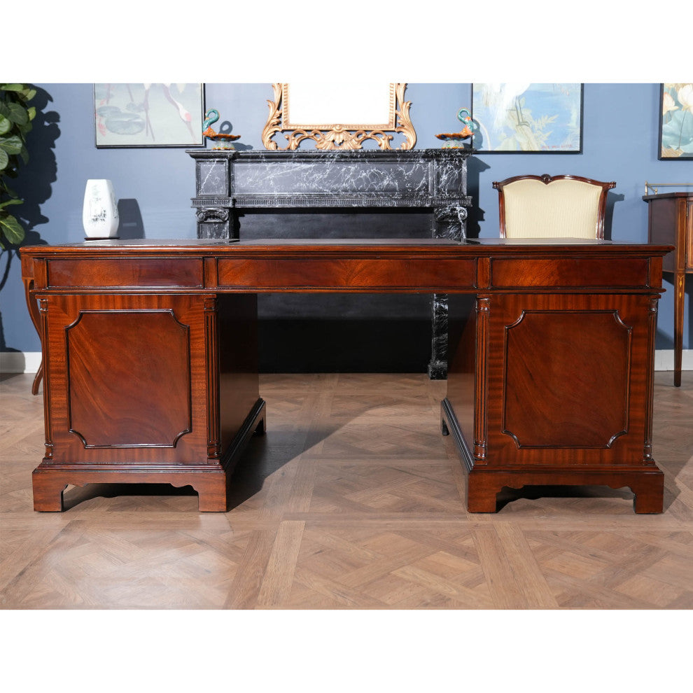 Large Mahogany Executive Desk