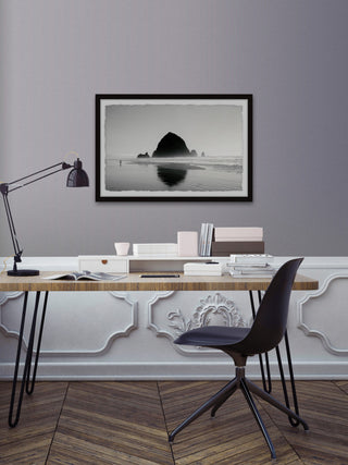 "Sea Stack Shadow" Framed Painting Print, 24x16